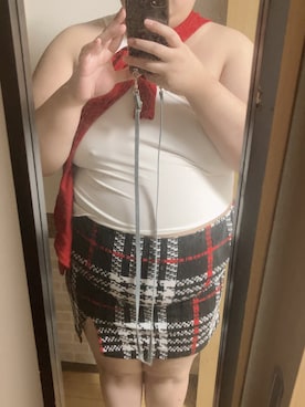 「アイテム（タンクトップ）」を使った、ありささん（レディース・157cm）の冬コーディネート