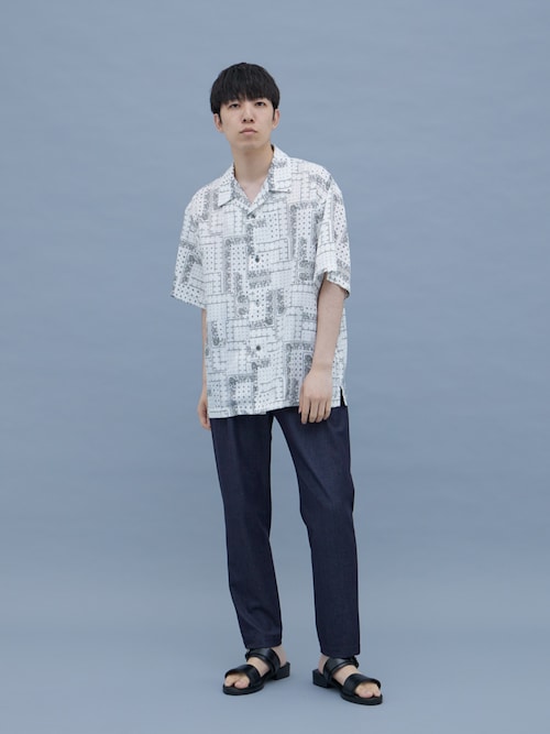 パッチワークバンダナ オープンカラーシャツ（シャツ/ブラウス