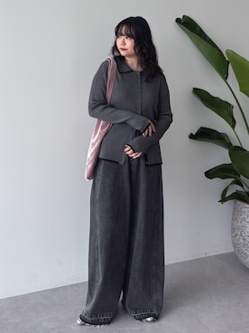 「earth music&ecology（アースミュージックアンドエコロジー）のアイテム（ニット/セーター）」を使った、earth music&ecology officialさん（レディース・158cm）の秋コーディネート