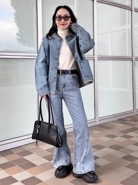 earth music&ecology officialさん（レディース・155cm）の冬コーディネート