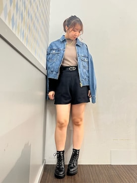 「earth music&ecology（アースミュージックアンドエコロジー）のアイテム（ニット/セーター）」を使った、earth music&ecology officialさん（レディース・155cm）の秋コーディネート