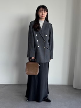 「アイテム（テーラードジャケット、その他）」を使った、earth music&ecology officialさん（レディース・152cm）の秋コーディネート