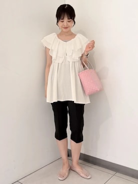 earth music&ecology officialさん（レディース・157cm）の夏コーディネート