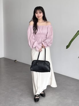 「earth music&ecology（アースミュージックアンドエコロジー）のアイテム（パンプス）」を使った、earth music&ecology officialさん（レディース・158cm）の春コーディネート