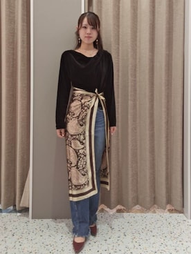 「ORiental TRaffic（オリエンタルトラフィック）のアイテム（パンプス）」を使った、earth music&ecology officialさん（レディース・163cm）の秋コーディネート