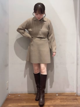 「earth music&ecology（アースミュージックアンドエコロジー）のアイテム（ワンピース）」を使った、earth music&ecology officialさん（レディース・156cm）の秋コーディネート