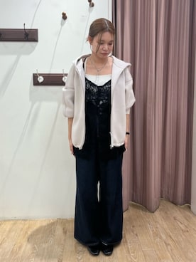 「アイテム（チュニック）」を使った、earth music&ecology officialさん（レディース・160cm）の秋コーディネート