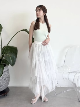 earth music&ecology officialさん（レディース・157cm）の夏コーディネート