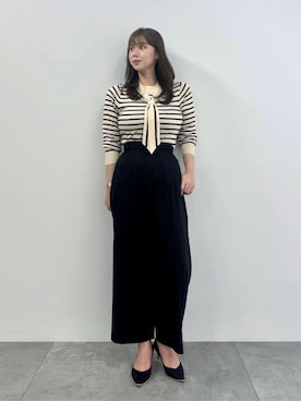 「earth music&ecology（アースミュージックアンドエコロジー）のアイテム（ニット/セーター）」を使った、earth music&ecology officialさん（レディース・170cm）の秋コーディネート