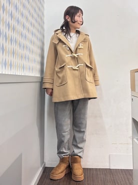 「アイテム（ダッフルコート）」を使った、earth music&ecology officialさん（レディース・168cm）の秋コーディネート