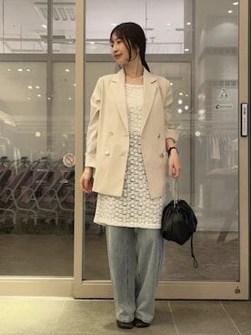 「earth music&ecology（アースミュージックアンドエコロジー）のアイテム」を使った、earth music&ecology officialさん（レディース・155cm）の春コーディネート