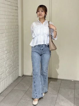 earth music&ecology officialさん（レディース・163cm）の夏コーディネート