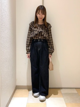 earth music&ecology officialさん（レディース・156cm）の秋コーディネート