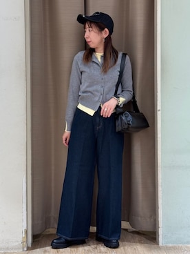 「earth music&ecology（アースミュージックアンドエコロジー）のアイテム（ショルダーバッグ、ブラック系）」を使った、earth music&ecology officialさん（レディース・162cm）の秋コーディネート