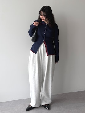 「earth music&ecology（アースミュージックアンドエコロジー）のアイテム（ニット/セーター）」を使った、earth music&ecology officialさん（レディース・157cm）の秋コーディネート