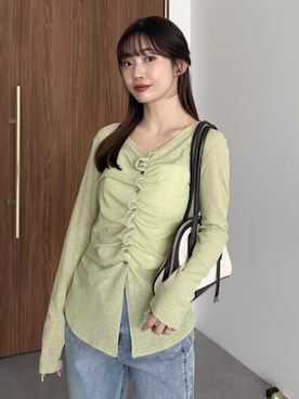 earth music&ecology officialさん（レディース・157cm）の春コーディネート