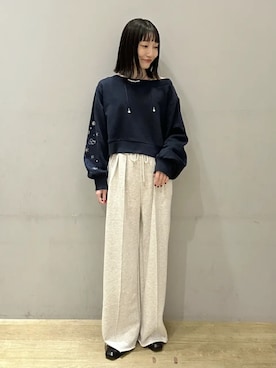 「アイテム（チョーカー）」を使った、earth music&ecology officialさん（レディース・156cm）の冬コーディネート