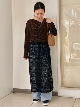 earth music&ecology officialさん（レディース・158cm）の秋コーディネート