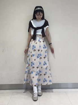 earth music&ecology officialさん（レディース・156cm）の夏コーディネート
