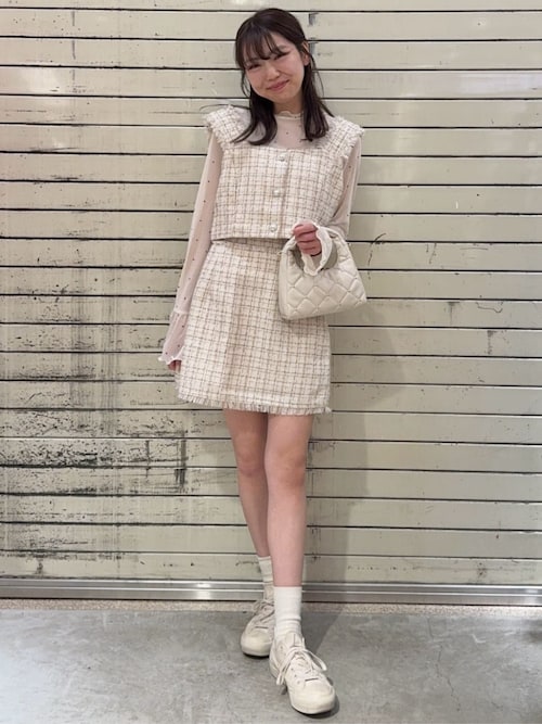 セール】フリンジツイードビスチェ（ベスト）｜earth music&ecology