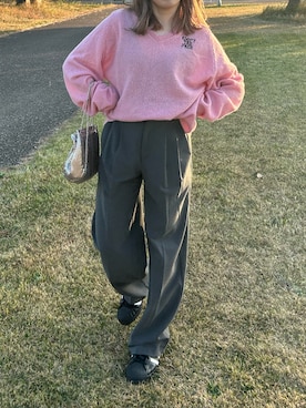 「カラー×コーデ」｜「アイテム（スラックス）」を使った、maさん（レディース・152cm）の冬コーディネート