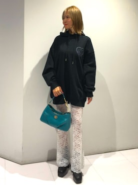 「レースコーデ」｜齊藤愛奈さん（レディース・162cm）の秋コーディネート