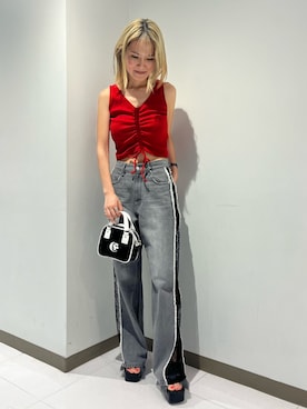 「レースコーデ」｜齊藤愛奈さん（レディース・162cm）の夏コーディネート