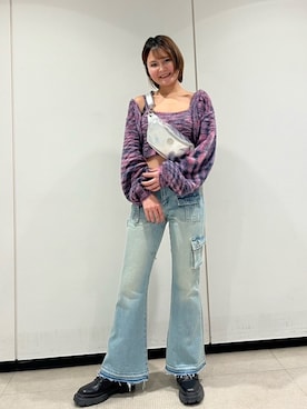 「162cm」｜「アイテム（ブーツ）」を使った、齊藤愛奈さん（レディース・162cm）の冬コーディネート