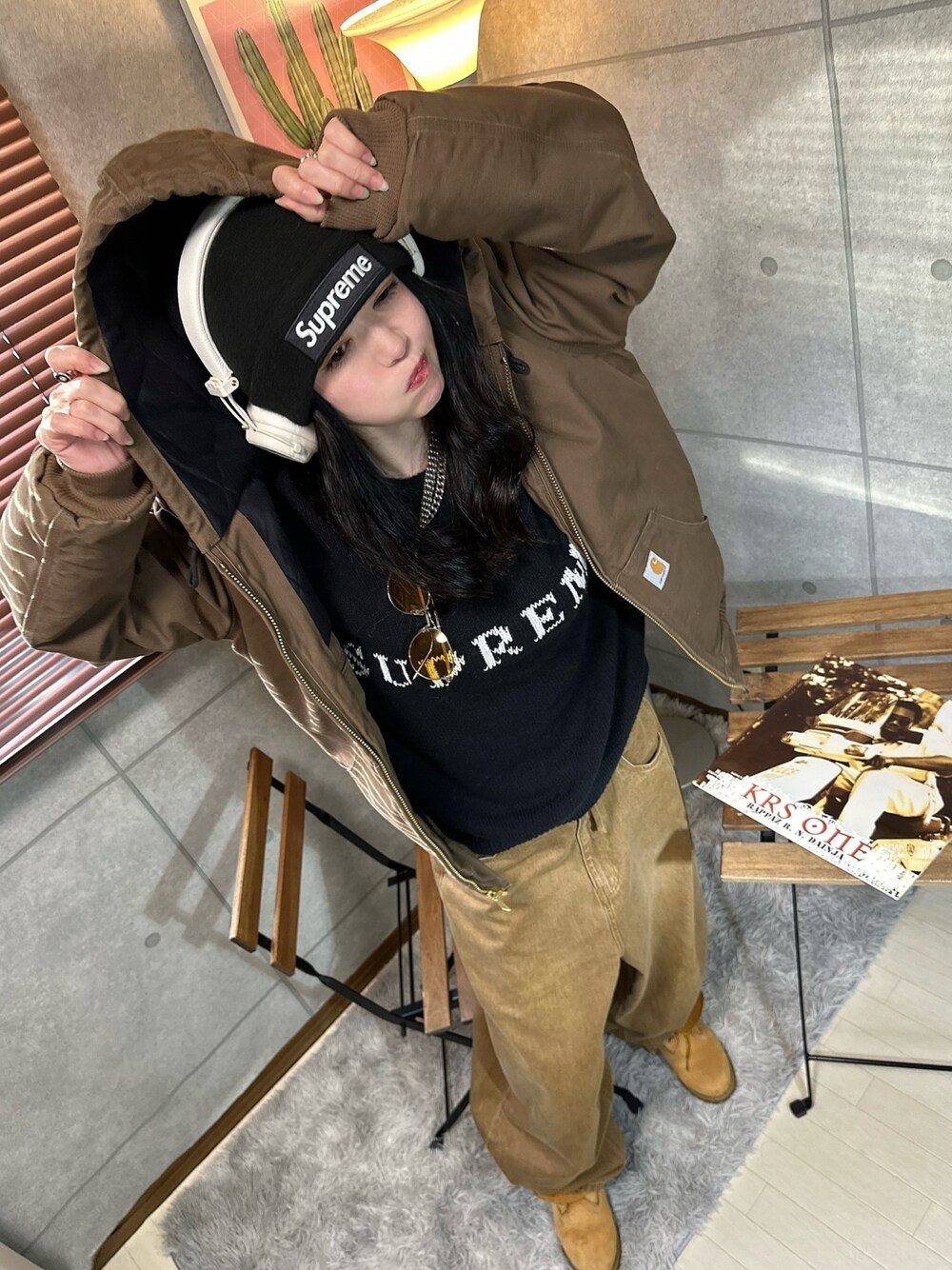 カーハート キルティングライナー ダックコットン アクティブ