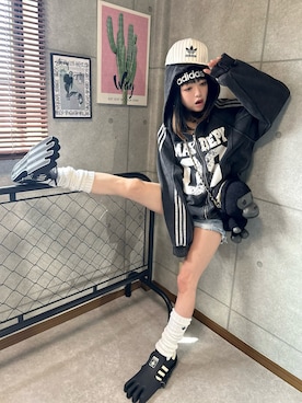 「adidas（アディダス）のアイテム（帽子）」を使った、riruchiyan39さん（レディース・161cm）の春コーディネート