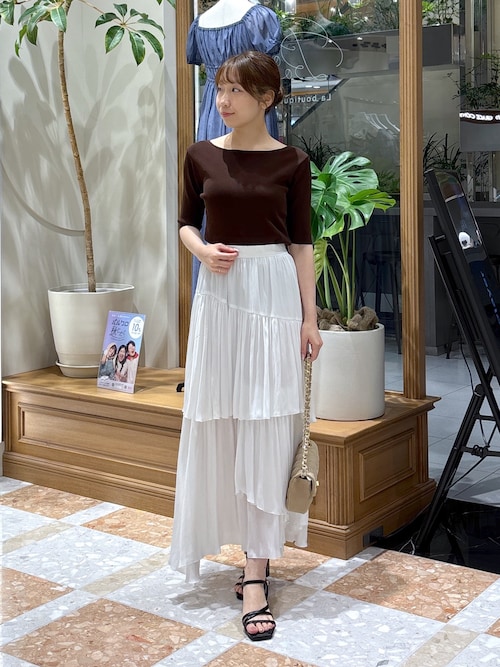 名品・美人見え】クールタッチUV総針5分袖ニット（ニット