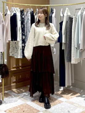 「イエベ春」｜ayakaさん（レディース・157cm）の冬コーディネート