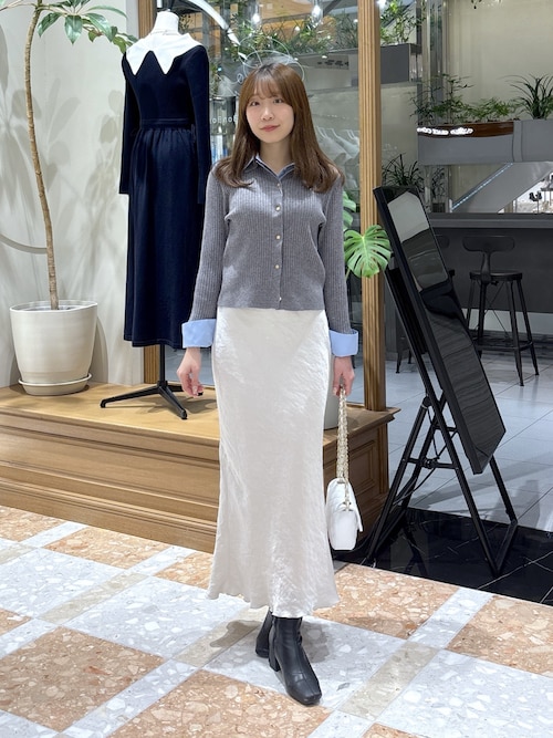 セール】きらきらサテンロングナロースカート（スカート）｜La