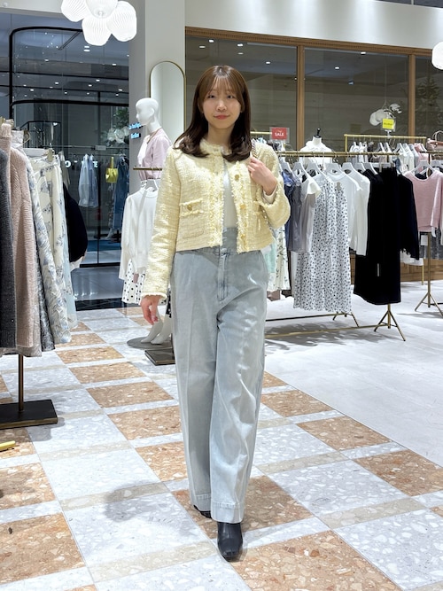 La boutique BonBon ファンシーツイードクロップドジャケット 今すぐお届け！・オケージョン対応】ファンシーツイードクロップド