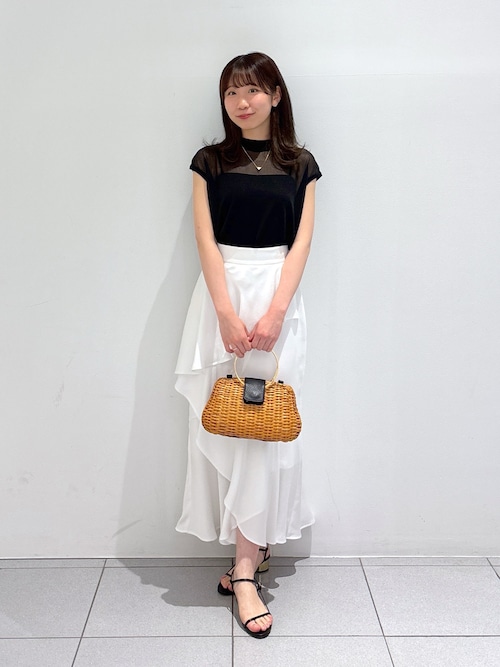 セール】【美シルエット】アシメラッフルスカート（スカート