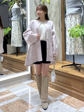 「イエベ春」｜ayakaさん（レディース・157cm）の冬コーディネート