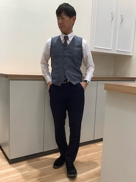 「Pitta Re:)（ピッタリ）のアイテム」を使った、BRICK HOUSE by Tokyo Shirts 高崎イオンモール店さん（メンズ・170cm）の冬コーディネート