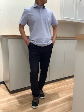 「アイテム（ポロシャツ）」を使った、BRICK HOUSE by Tokyo Shirts 高崎イオンモール店さん（メンズ・170cm）の夏コーディネート