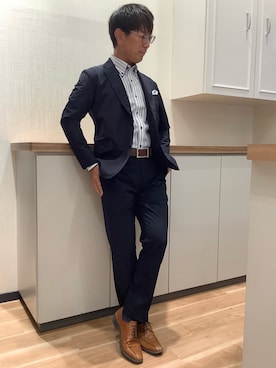「アイテム（スーツジャケット）」を使った、BRICK HOUSE by Tokyo Shirts 高崎イオンモール店さん（メンズ・170cm）の夏コーディネート