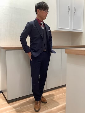 「アイテム（スーツジャケット）」を使った、BRICK HOUSE by Tokyo Shirts 高崎イオンモール店さん（メンズ・170cm）の冬コーディネート