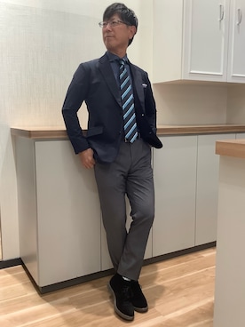 「アイテム（スーツジャケット）」を使った、BRICK HOUSE by Tokyo Shirts 高崎イオンモール店さん（メンズ・170cm）の秋コーディネート