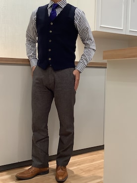 BRICK HOUSE by Tokyo Shirts 高崎イオンモール店さん（メンズ・170cm）の冬コーディネート