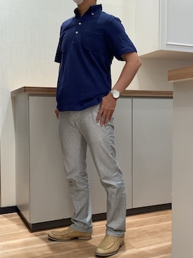 「ビズポロ」｜BRICK HOUSE by Tokyo Shirts 高崎イオンモール店さん（メンズ・170cm）の夏コーディネート
