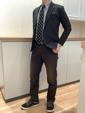 「結婚式」｜「アイテム（スーツジャケット）」を使った、BRICK HOUSE by Tokyo Shirts 高崎イオンモール店さん（メンズ・170cm）の冬コーディネート