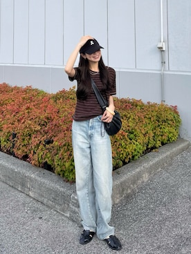 「EFOLE（エフォル）のアイテム」を使った、ririさん（レディース・155cm）の夏コーディネート