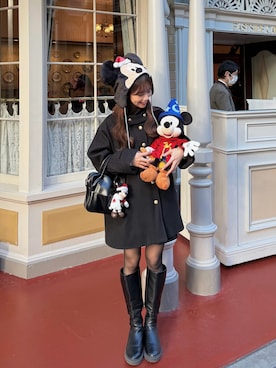 「アイテム（タイツ/ストッキング）」を使った、ririさん（レディース・155cm）の冬コーディネート