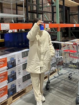 「アイテム（スラックス）」を使った、ririさん（レディース・155cm）の冬コーディネート