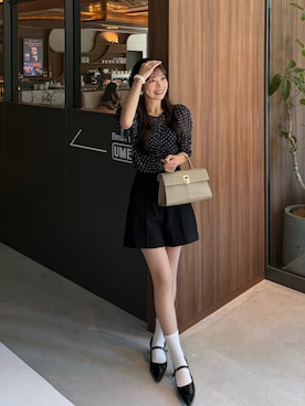 「CAFUNE（カフネ）のアイテム」を使った、ririさん（レディース・155cm）の夏コーディネート