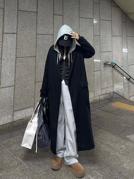 「韓国ファッション」｜ririさん（レディース・155cm）の冬コーディネート