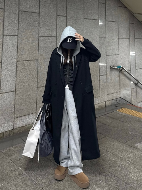 セール】ダブルボタンロングチェスターコート（チェスターコート